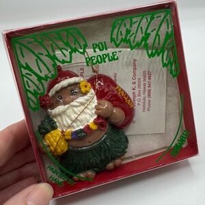 ❤️LAST CHANCE❤️ 2/$10🎄HAWAII vintage ornament poi People Hand Painted Santa